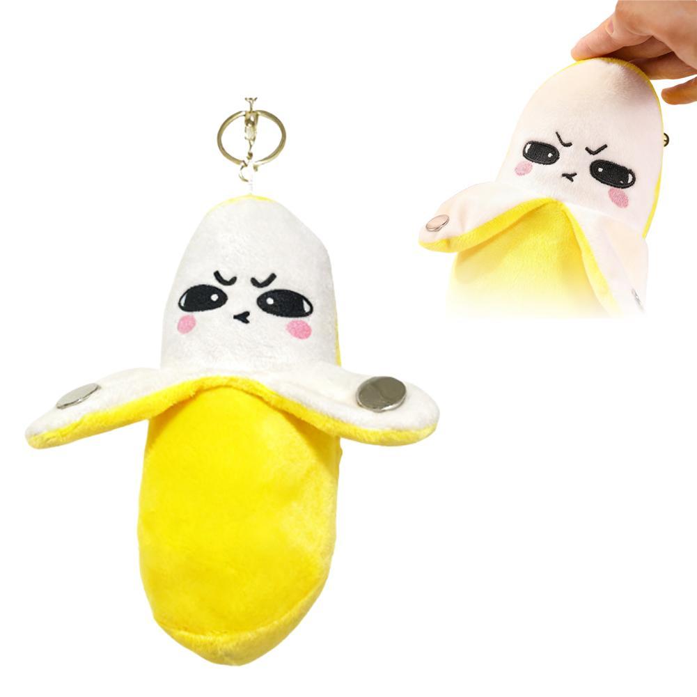 Banana Plush Toy Pendant Keychain Rhythm Piano Interactive Toy Creative Touch Doll Dual-Player Activity Friend/Party Toys