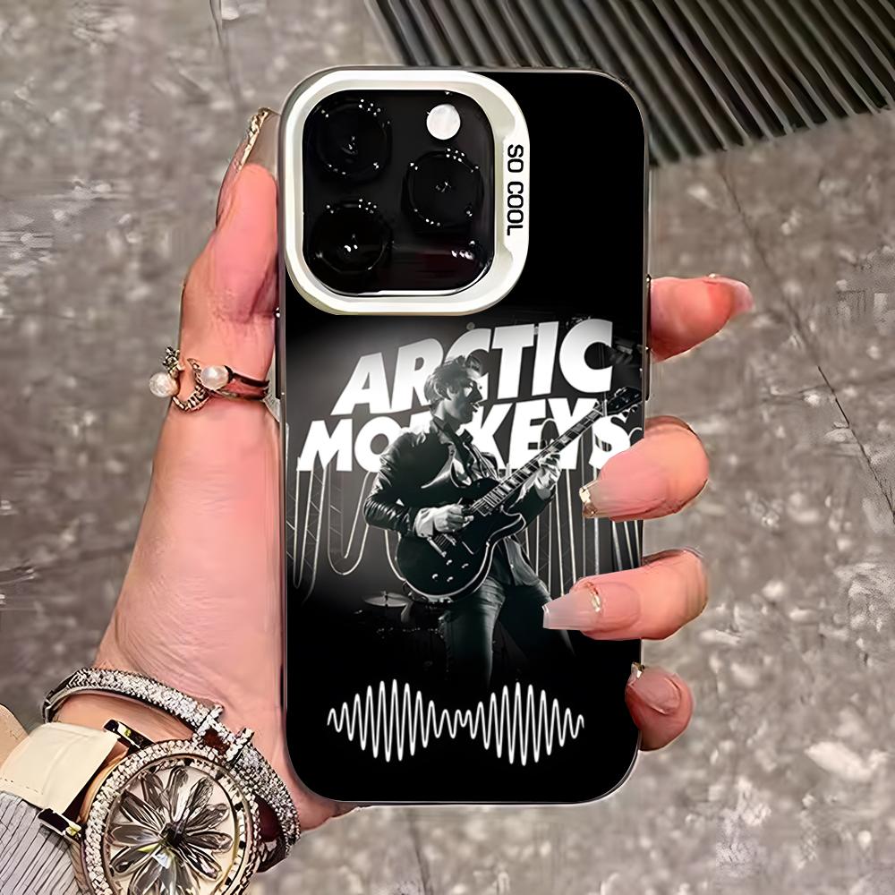 Fashion Arctics Monkeys Phone Case For IPhone 17 Pro Max 16 15 14 13 11 12 Mini Xs Xr 8 Plus Se Color Silver Cover