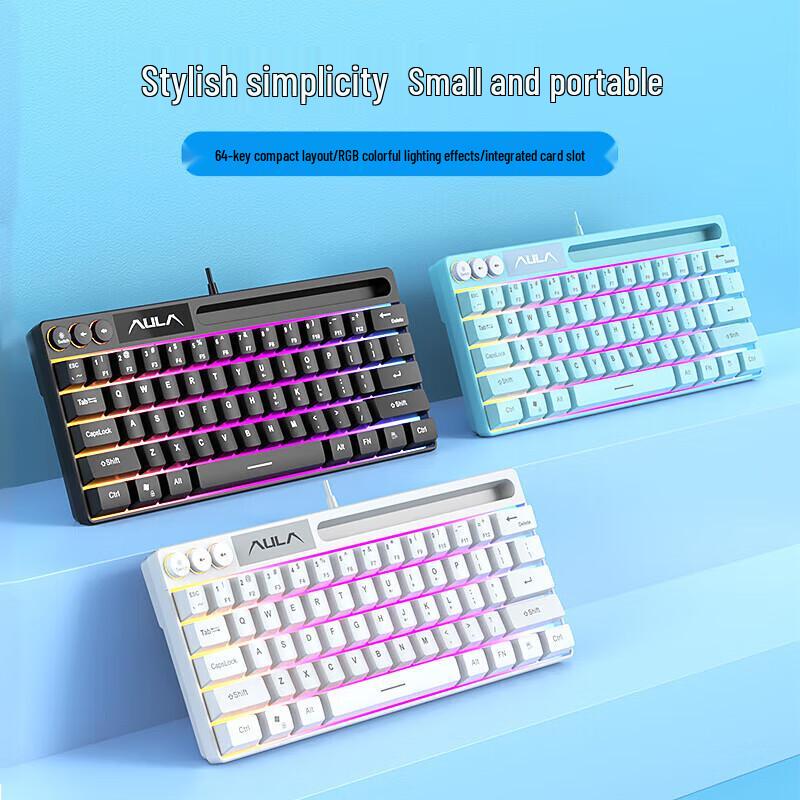 Компактная проводная игровая клавиатура AULA F3061
