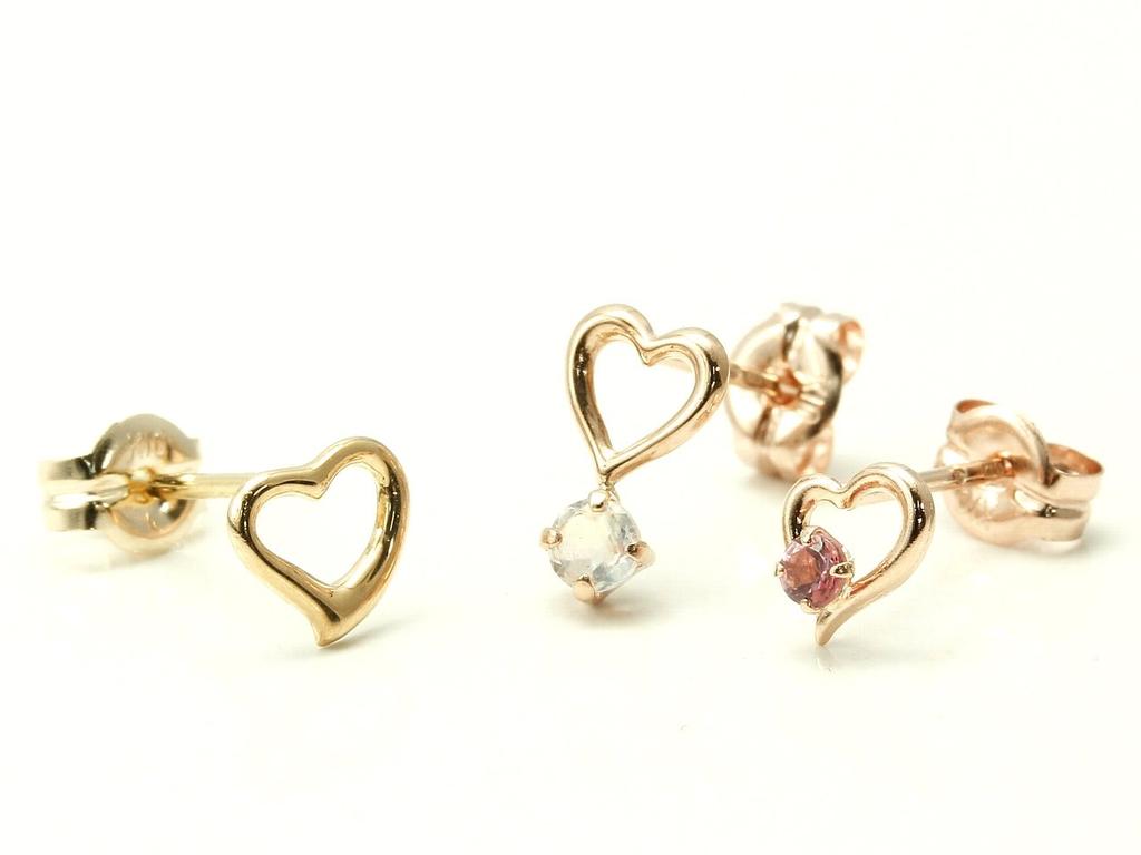 VA Vendome Aoyama Open Heart Earrings In 10K Yellow Gold [Official] (GAVA0003 YG)