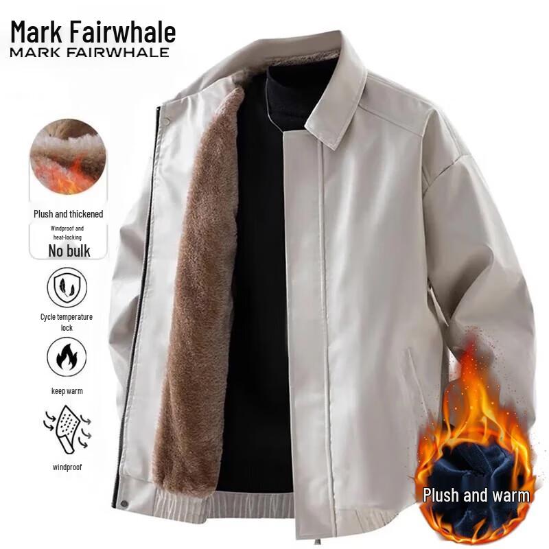 Mark Fairwhale Мужская повседневная стеганая куртка на флисовой подкладке Осень/Зима