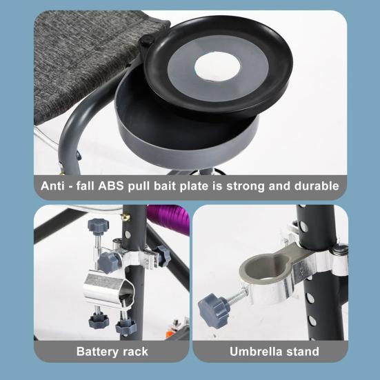 Складной стул для рыбалки, 13 уровней, регулируемая по высоте, портативный, легкий, из нержавеющей стали, многофункциональный складной шезлонг, сиденье, табурет для рыбалки