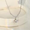 S999 Pure Silver Shining Star River Necklace Women's Light Luxury Fashion All-Match Clavicle Chain Zircon Pendant Neck Accessories