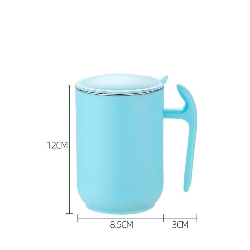 500ml Mug Large-capacity Stainless Steel Coffee Milk Cup with Lid Removable and Washable Simple Office Insulation Water Cup