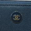Used 10097 COCO Button Coin Purse A84061 7943 Excellent Condition CC Mark Zip Around 22nd Series COCO Mark Caviar Skin