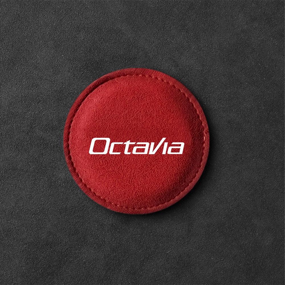 AAFM1 1/2/4pcs Car Water Cup Bottle Holder Anti-slip Pad Fur Mat For Skoda S Logo Octavia Mk3 Fabia 2 Superb 2 Kamiq Kodiaq VRS VII