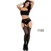High-End Sexy Lingerie Fishnet Stockings with Non-Slip Garter, Nurse & Stewardess Style