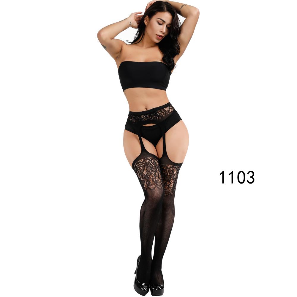 High-End Sexy Lingerie Fishnet Stockings with Non-Slip Garter, Nurse & Stewardess Style