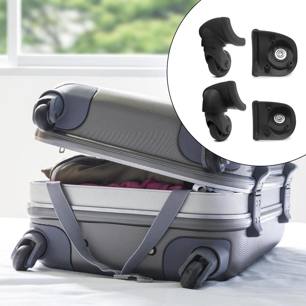 4 шт. Практичный набор сменных колес для чемодана, Легко установить, Колеса для багажа, Вращение на 360 градусов, Для часто путешествующих