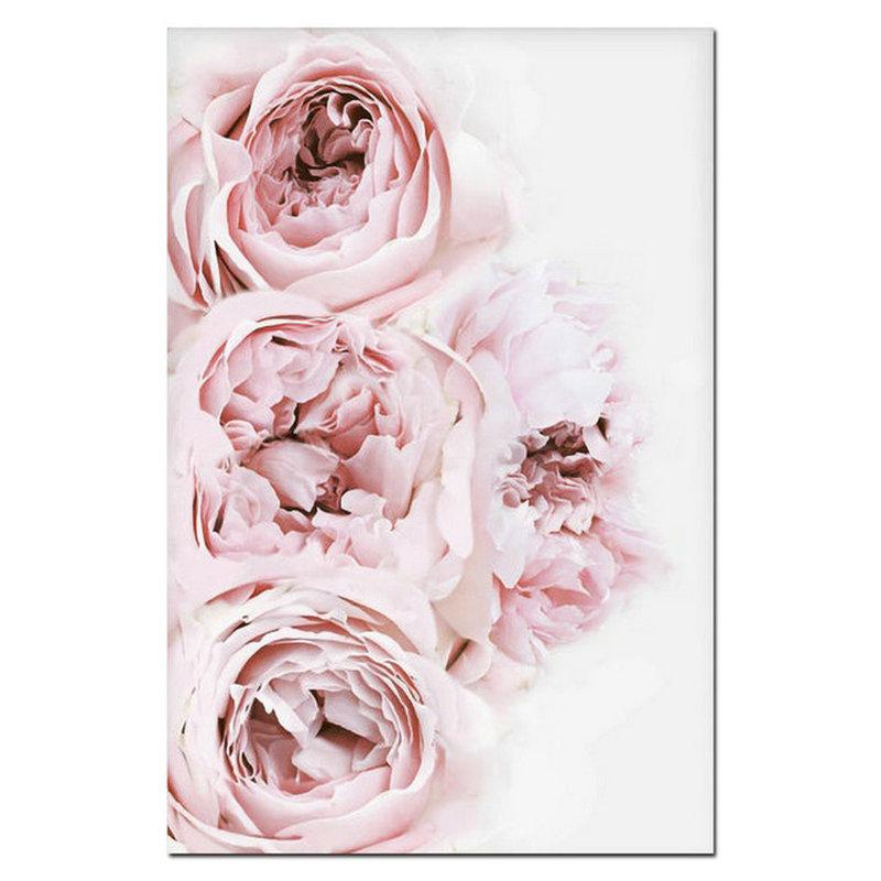 Canvas Painting Nordic Decor Pink Peony Flower Poster and Print Love Wall Art Floral Picture Bedroom