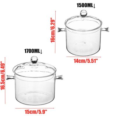 Стеклянный горшок, электрическая керамическая плита, нагревательная чаша, пароварка для безопасности пищевых продуктов и здоровья на домашней кухне, инструменты для приготовления пищи