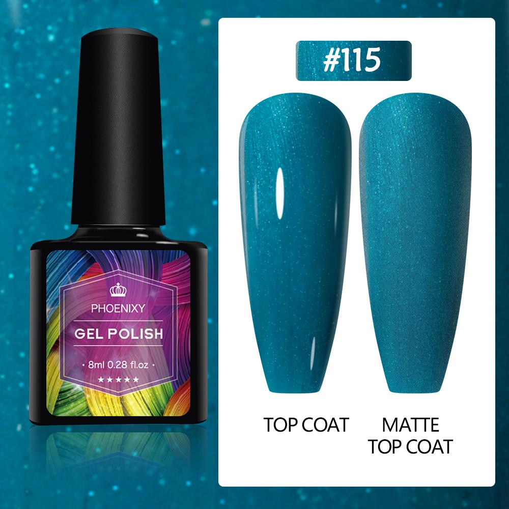 PHOENIXY 8 мл гель-лак для ногтей, полуперманентный гель, блестящий гель, отмачиваемый блестящий стартовый набор, маникюрный набор для маникюрного салона