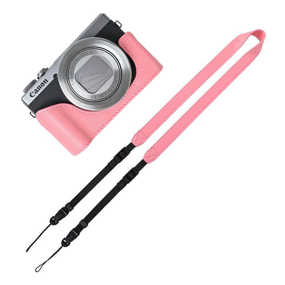 G7X2 G7X3 PU Получехол для камеры для Canon PowerShot G7X Mark II III Крышка с отверстием для аккумулятора с ремешком