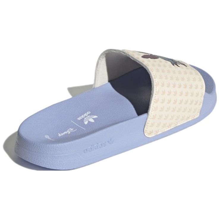 Adidas Disney X  Originals Adilette Series Comfortable Non-Slip Rubber Sole Durable Slide Sandals Unisex Footwear Blue HQ6373