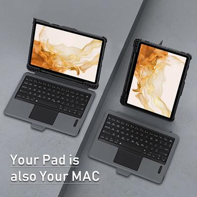 Чехол для Samsung Galaxy Tab S8, чехол с Bluetooth-клавиатурой для Tab S8 Plus/Tab S7 Plus/Tab S7 FE, защитный чехол для сенсорной панели