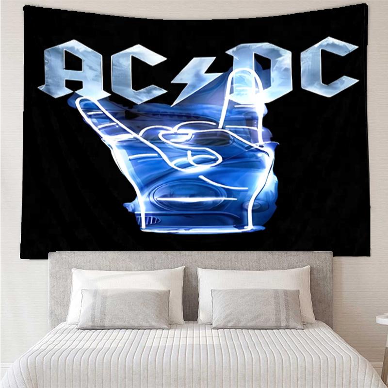 Гобелен ACDC для спальни, эстетичные гобелены для класса, настенное панно для гостиной, общежития, офиса, идеальный креативный подарок