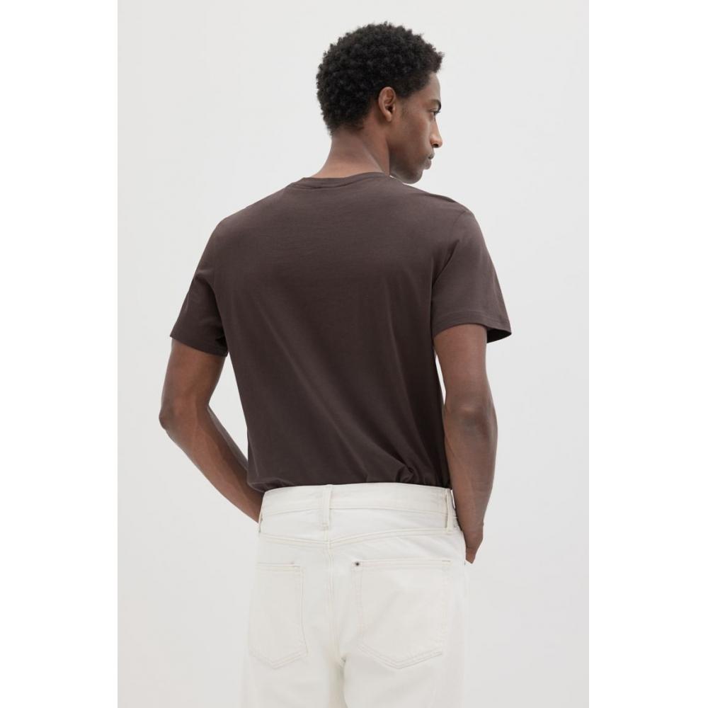 Комплект из 5 футболок HM Regular Fit, цвет: светло-голубой, серый, коричневый