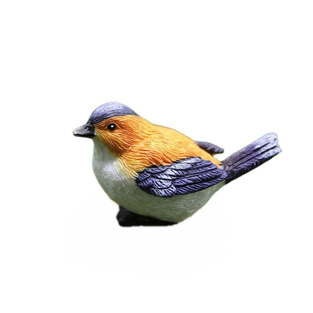Многоцветные миниатюрные фигурки птиц, многоразмерная имитация воробья, модель для улицы и дома