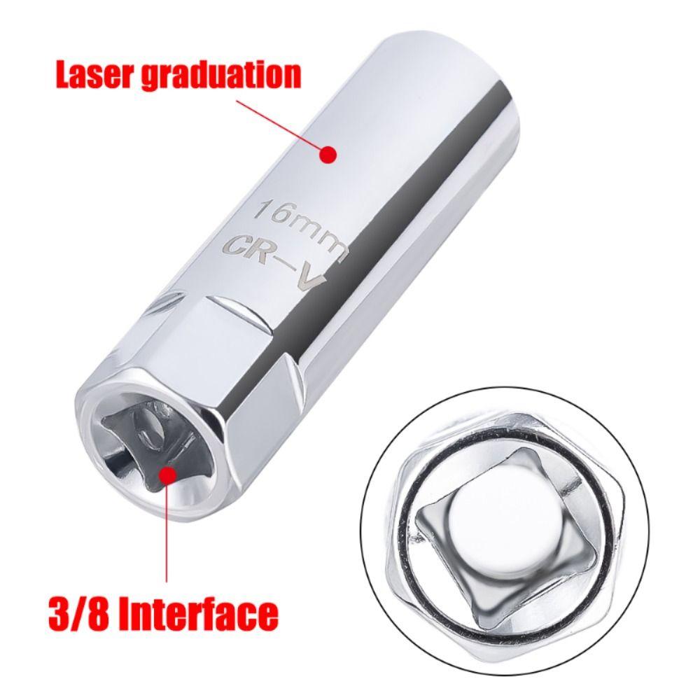 Magnetic Wrench 3/8" Socket 14mm 16mm Wall Spark Plug High-quality Spark Plug Sleeve Auto