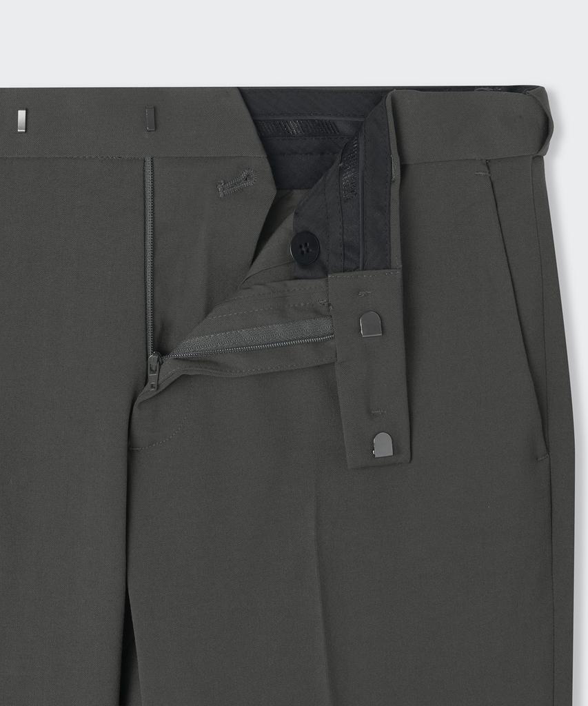 MUSINSA STANDARD Semi-Wide Hidden Banding Slacks [Light Khaki]