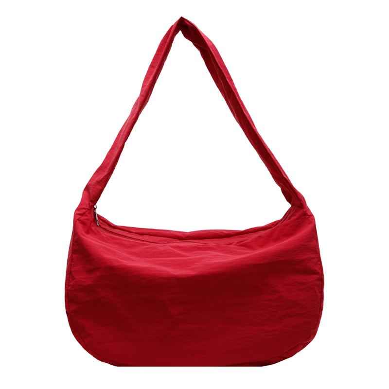 Холщовая сумка женская сумка-пельмень однотонная сумка через плечо большая вместимость сумка через плечо