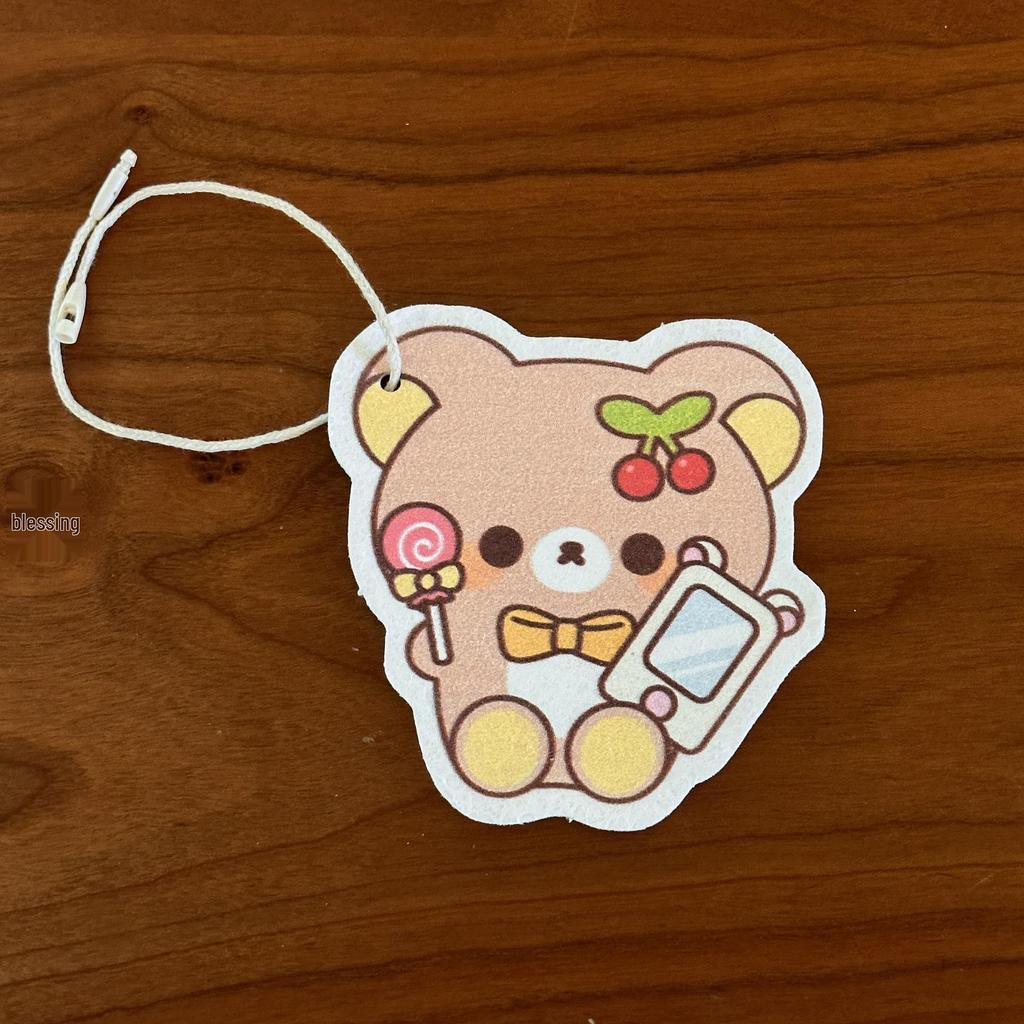 Rilakkuma Cartoon Dishwashing Sponge - Compressed Wood Pulp Cotton Scrubber