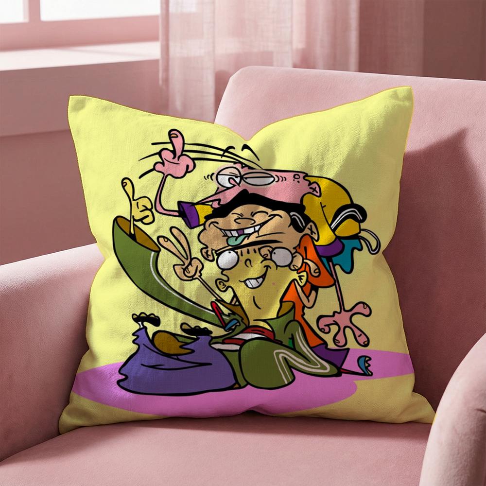 Чехол на подушку Ed, Edd n Eddy для разных случаев, для дома и автомобиля - Двусторонний, Мягкий и прочный для повседневного использования