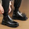 Мужские ботинки челси 2025 осень и зима на толстой подошве в британском стиле повседневные короткие ботинки чулок с напуском утепленные термо ботинки Мартин