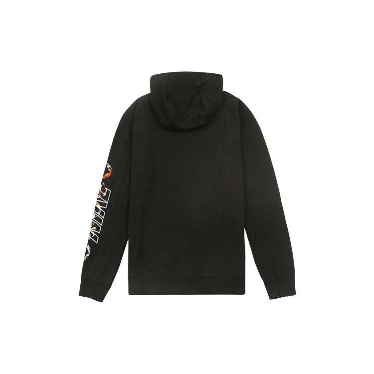 Nike Спортивный клубный принт Длинные рукава Пуловер Шнурок Черный Мужской CU3670-010