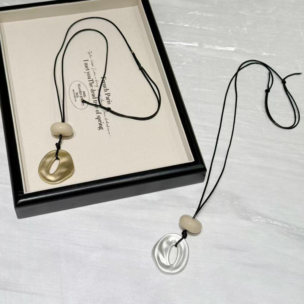 Минималистичное геометрическое подвесное ожерелье в корейском стиле - Универсальное, регулируемое, высококачественный дизайн для женщин