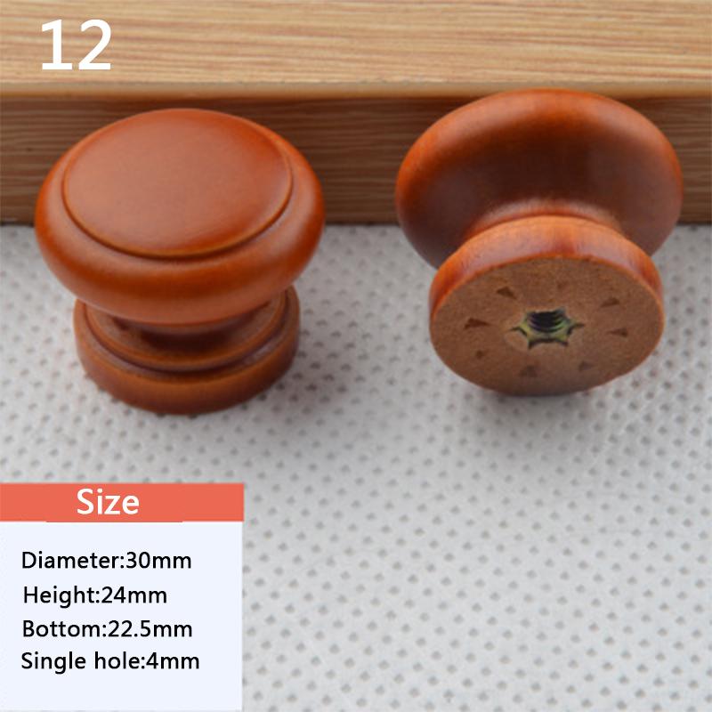 Ручка для мебели из массива дерева Круглая одноотверстная ручка из массива дерева Ручка в виде листа лотоса для ящика шкафа