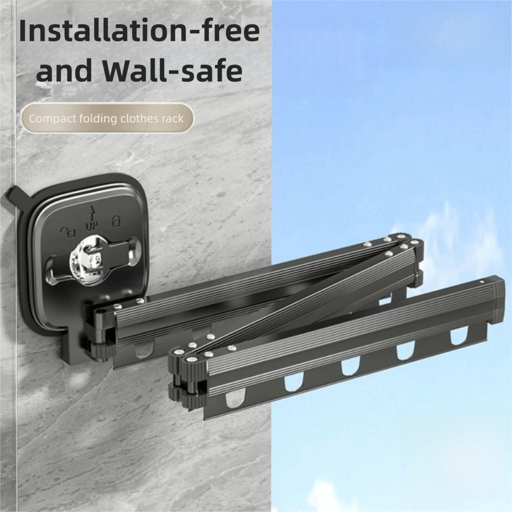 Новая выдвижная складная вешалка для одежды, экономящая место, вращающаяся настенная стойка для одежды, выдвижная бельевая веревка для дома