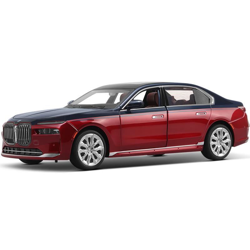 Масштаб 1/24 BMW THE I7 G70 M70L Чистый Электрический Новая Энергия Лимузин Сплав Металл Литой Модель Автомобиля Звук и Свет Украшения Подарок Ребенок