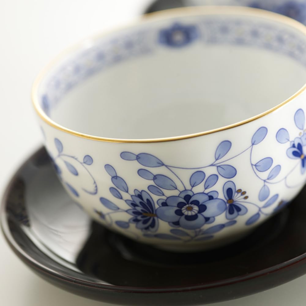 Набор чайника и чашек Narumi Milano Blue, 11 предметов, с цветочным узором, японский керамический чайный набор