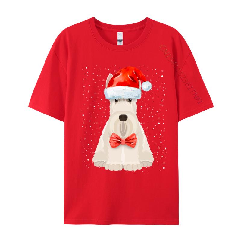 Scottish Terrier Christmas Idea For Women Xmas Scottie Dog T Shirt Cotton Clothes Humor Winter T-Shirt