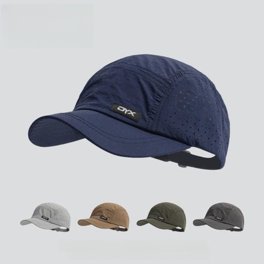 Ultra-thin Mens Mesh Hat Sunshade Quick-drying Dad Hat Fashion Short Brim Baseball Cap Summer