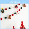 Modern Christmas Felt Wall Hanging With Wool Ball Garland For Festive Decoration