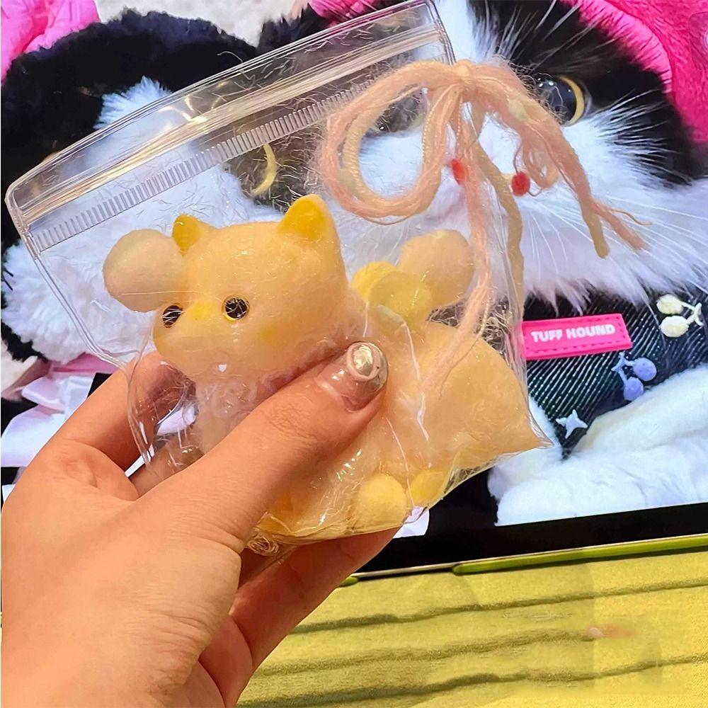 TPR Cat Squeeze Toy Plush Pinch Decompression Toy Interesting Cartoon Fidget Toy  Kids Tricky Doll