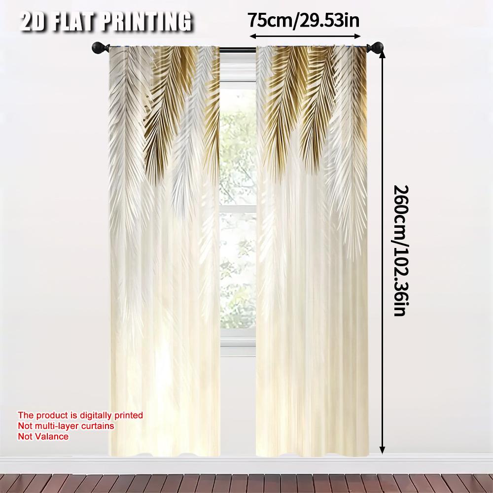 2 шт. Шторы с 2D-печатью Рулонные шторы Желтый узор с перьями Универсальная ткань (без стержня) Домашний декор для кухни