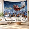 Christmas Custom Name Printed Tapestry Wall Hanging For Bedroom Living Room Wall Decor Holiday Gift