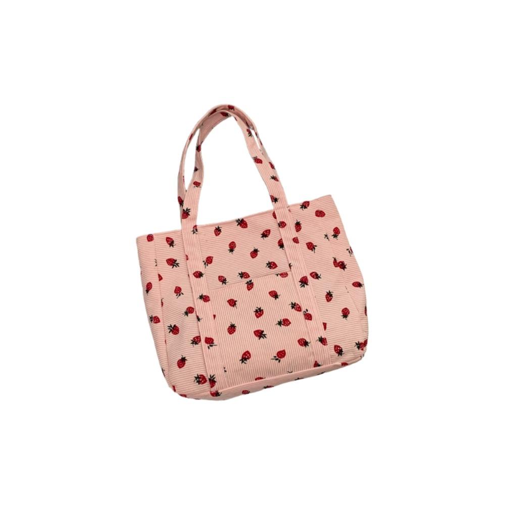 Fashion Fruit Strawberry Tote Bag Large Capacity Fruit Handbag Fruit Shoulder Bag  Streetwear