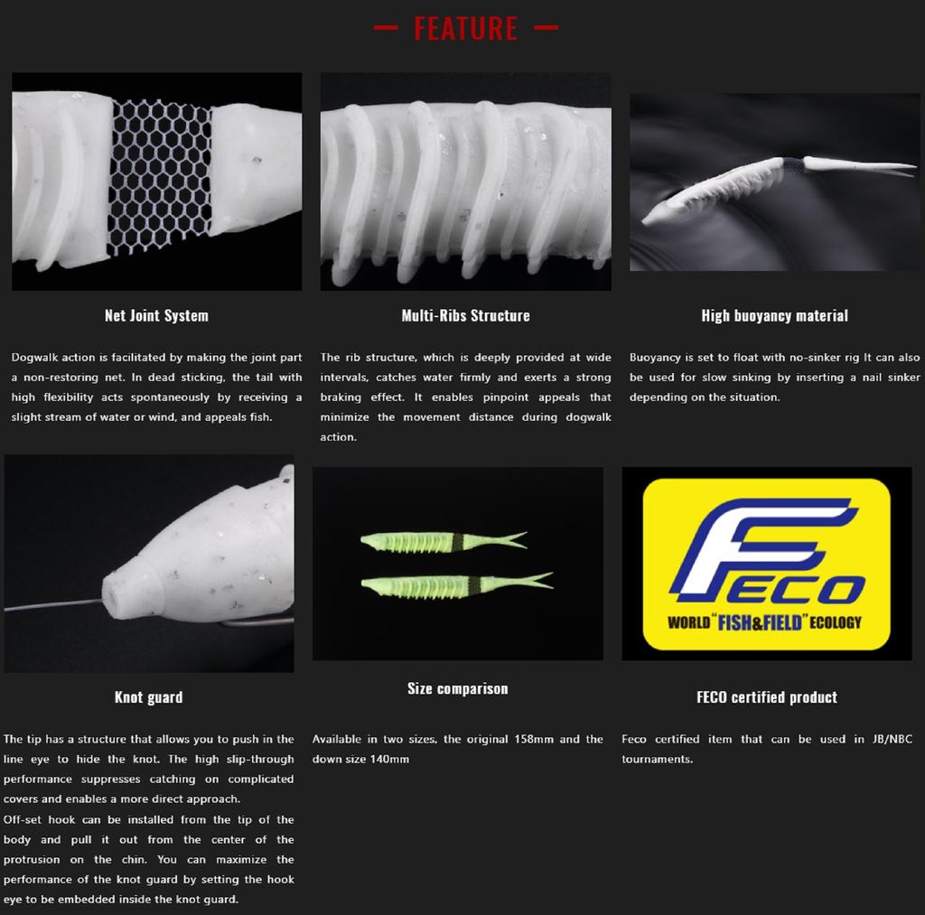 Jackall Мягкая приманка Bounty Fish 158 мм Chart Back Pearl (7373)