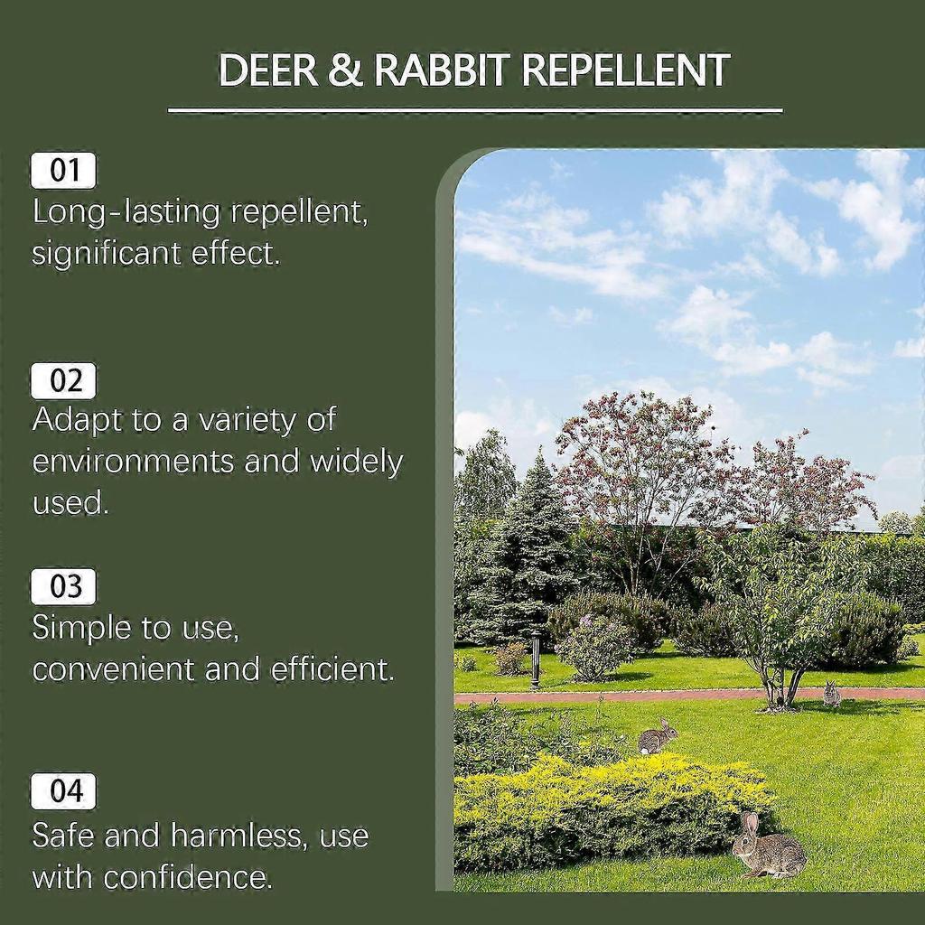 Deer & Rabbit Repellent Pills, For Home, Outdoor & Garden Use, Plant-Oil Scent Deterrent, Long-Lasting Protection