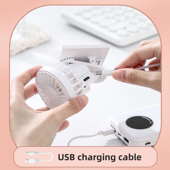 Mini Cooling Fan Adjustable Angle Strong Airflow Low Noise Rechargeable Solar Powered Fan Clip-on Hat Fan