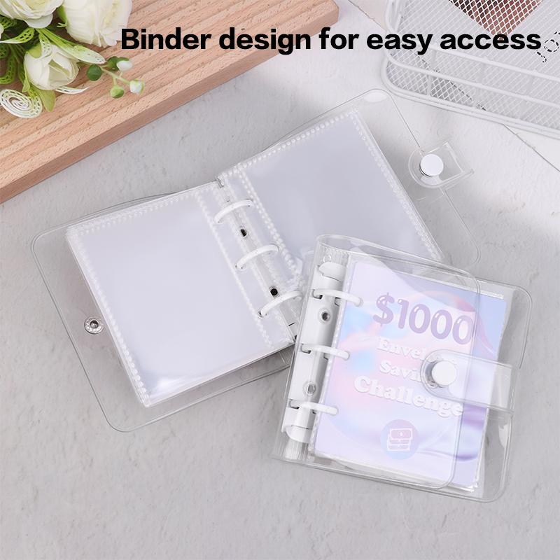 Папка-переплет для экономии денег на $150/300/500/1000 Папка-переплет для сбережений Мини-папка для хранения наличных денег Бюджетная книга Конверт для экономии денег Блокнот