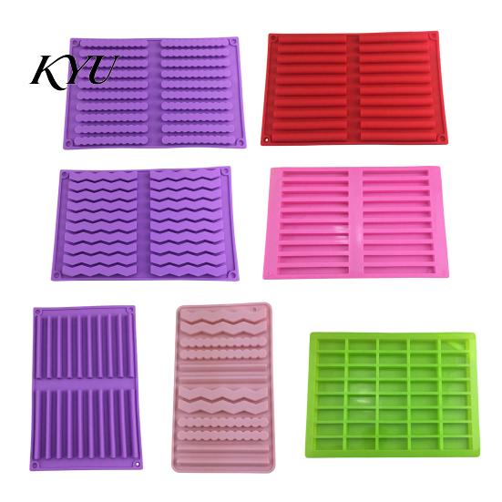 Uniform Bar Shaped Cavities Silicone Chocolate Mold, 20 Non-stick Flexible Baking Tray, Heat Resistant Holiday Snack Crafting Tool Food-grade Mold for