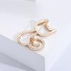Women Brooch Hollow Kitty Shape Smooth Stainless Anti-slip Wear-resistant Coat Collar Hat Scarf Decoration Clothes Pin Business Events Garment Jewelry