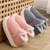 Fashion Winter Indoor Corduroy Cotton Slippers for Women Solid Color Platform Plush Slides Woman Non Slip Warm Cotton Shoes Female