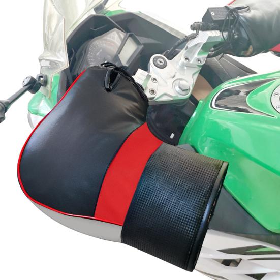 Универсальные мотоциклетные перчатки на руль, ветрозащитные муфты на руль снегохода, зимние мотоциклетные перчатки с отражающими полосами