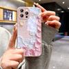 Картина маслом Цветочный чехол для телефона Металлический лак Закаленное стекло Противоударный чехол для Huawei Honor iPhone OPPO Realme OnePlus Xiaomi Redmi Samsung Vivo